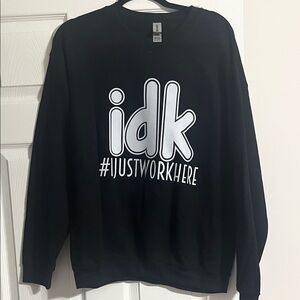 Gildan Black Graphic Crewneck Sweater